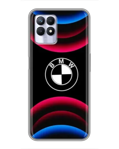 Чехол для Realme 8 Pro с картинкой «Логотип BMW и неоновые дуги» Чехол для Realme 8 Pro с картинкой «Логотип BMW и неоновые дуги»