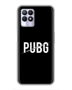 Чехол для Realme 8 Pro с картинкой «PUBG — белый логотип»