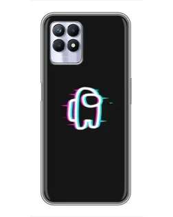 Чехол для Realme 8 Pro с картинкой «Among Us неон»