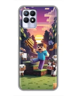 Чехол для Realme 8 Pro с картинкой «Стив на ферме» Чехол для Realme 8 Pro с картинкой «Стив на ферме»