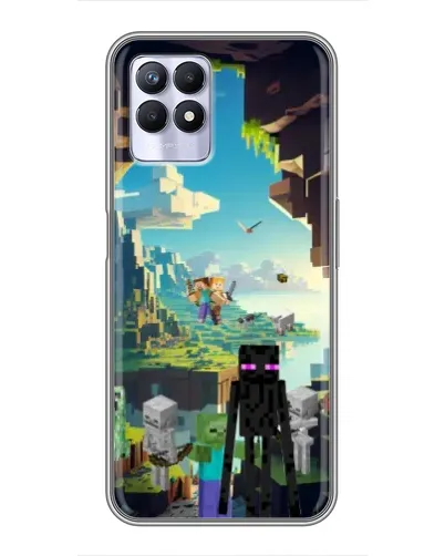 Чехол для Realme 8 Pro с картинкой «Эндермен в лесу»