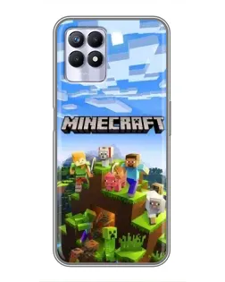 Чехол для Realme 8 Pro с картинкой «Minecraft классический мир»
