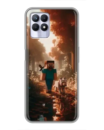 Чехол для Realme 8 Pro с картинкой «Стив в лесу»