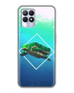 Чохол для Realme 8 Pro з картинкою «Черепаха Minecraft»