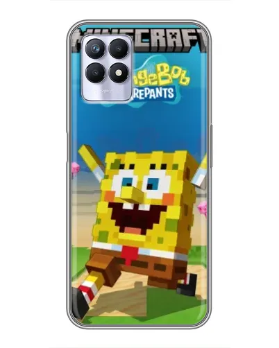 Чехол для Realme 8 Pro с картинкой «Губка Боб Minecraft» Чехол для Realme 8 Pro с картинкой «Губка Боб Minecraft»