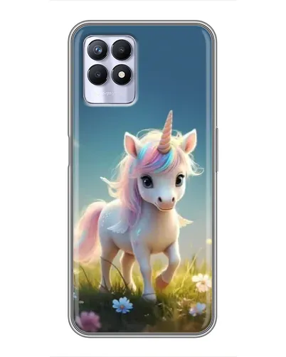 Чехол для Realme 8 Pro с картинкой «Единорог на поляне» Чехол для Realme 8 Pro с картинкой «Единорог на поляне»