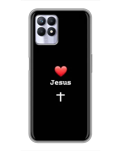 Чехол для Realme 8 Pro с картинкой «Сердце - Jesus»