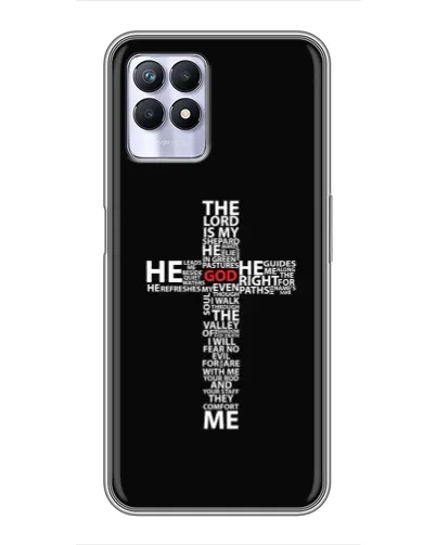 Чехол для Realme 8 Pro с картинкой «Текстовый крест» Чехол для Realme 8 Pro с картинкой «Текстовый крест»