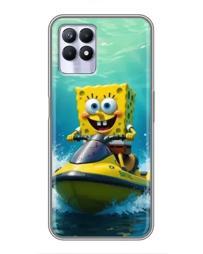Чехол для Realme 8 Pro с картинкой «Спанч Боб на гидроцикле»