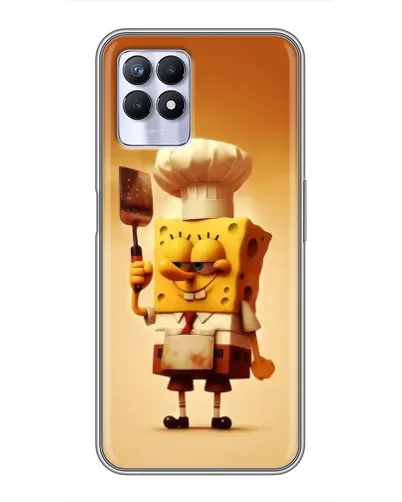Чехол для Realme 8 Pro с картинкой «Губка Боб повар»