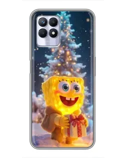 Чехол для Realme 8 Pro с картинкой «Рождественский Спанч Боб» Чехол для Realme 8 Pro с картинкой «Рождественский Спанч Боб»