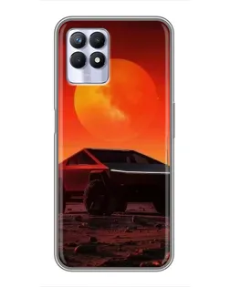 Чехол для Realme 8 Pro с картинкой «Cybertruck на Марсе»