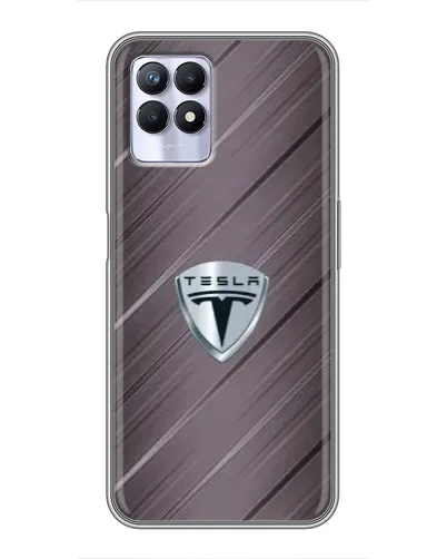 Чехол для Realme 8 Pro с картинкой «Металлическая текстура Tesla» Чехол для Realme 8 Pro с картинкой «Металлическая текстура Tesla»