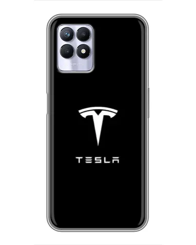 Чехол для Realme 8 Pro с картинкой «Tesla White Logo» Чехол для Realme 8 Pro с картинкой «Tesla White Logo»