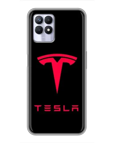 Чехол для Realme 8 Pro с картинкой «Tesla Red Logo» Чехол для Realme 8 Pro с картинкой «Tesla Red Logo»