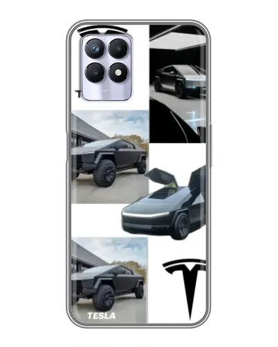 Чехол для Realme 8 Pro с картинкой «Коллаж Cybertruck Tesla» Чехол для Realme 8 Pro с картинкой «Коллаж Cybertruck Tesla»