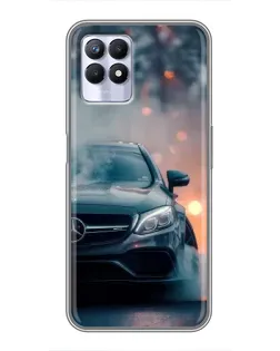 Чехол для Realme 8 Pro с картинкой «Mercedes — ночной город»