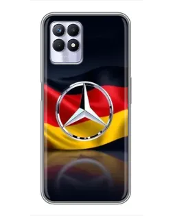 Чехол для Realme 8 Pro с картинкой «Mercedes — флаг Германии»
