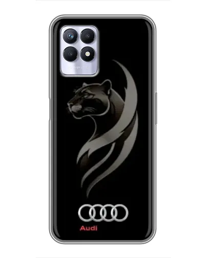 Чохол для Realme 8 Pro з картинкою «Графіка — пантера та Audi»