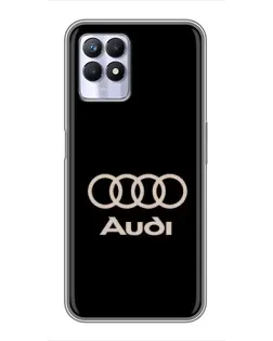 Чохол для Realme 8 Pro з картинкою «Audi — золотий логотип»