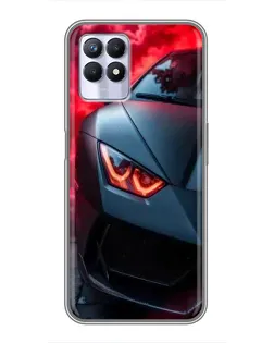 Чехол для Realme 8 Pro с картинкой «Lamborghini красное сияние» Чехол для Realme 8 Pro с картинкой «Lamborghini красное сияние»