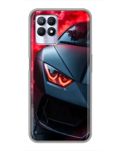 Чехол для Realme 8 Pro с картинкой «Lamborghini красное сияние»