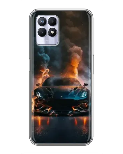 Чехол для Realme 8 Pro с картинкой «Lamborghini дымная эстетика»