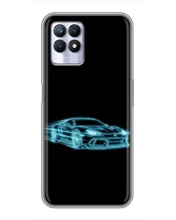 Чехол для Realme 8 Pro с картинкой «Неоновый контур Lamborghini» Чехол для Realme 8 Pro с картинкой «Неоновый контур Lamborghini»