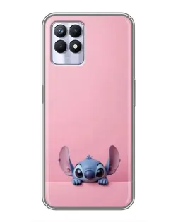 Чехол для Realme 8 Pro с картинкой «Stitch выглядывает»