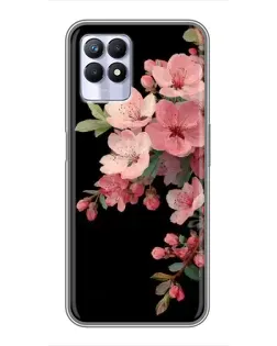 Чехол для Realme 8 Pro с картинкой «Розовая ветка сакуры»