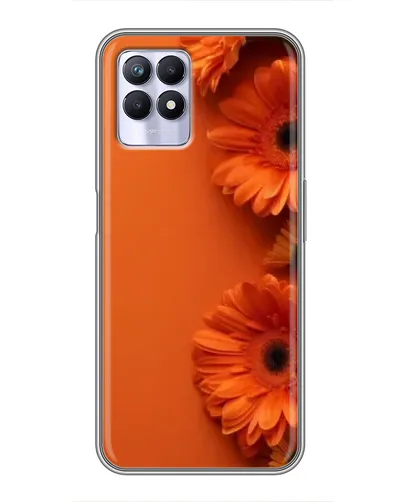 Чехол для Realme 8 Pro с картинкой «Оранжевые герберы»