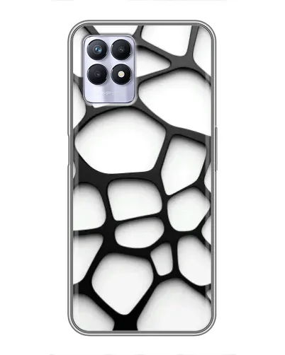Чехол для Realme 8 Pro с картинкой «Белая объемная сетка»