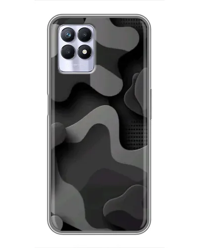 Чехол для Realme 8 Pro с картинкой «Темный абстрактный камуфляж»