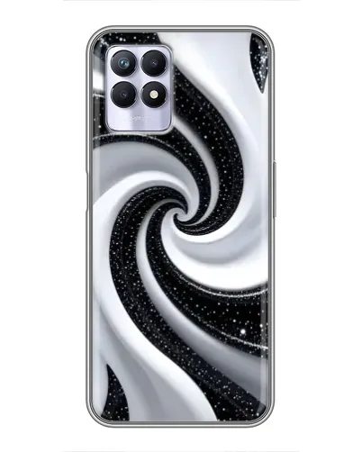 Чехол для Realme 8 Pro с картинкой «Черно-белая спираль»