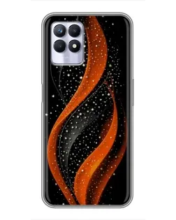 Чехол для Realme 8 Pro с картинкой «Огненная звездная волна»