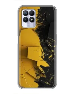 Чехол для Realme 8 Pro с картинкой «Золотые осколки геометрии»