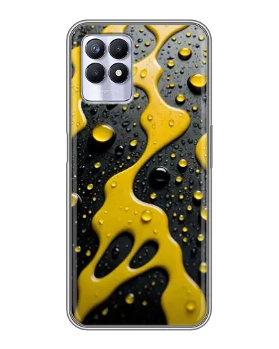 Чехол для Realme 8 Pro с картинкой «Жидкое желтое золото»