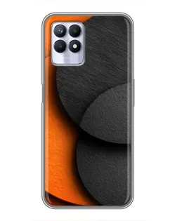 Чехол для Realme 8 Pro с картинкой «Геометрия оранжевых кругов»