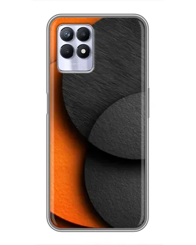 Чехол для Realme 8 Pro с картинкой «Геометрия оранжевых кругов»
