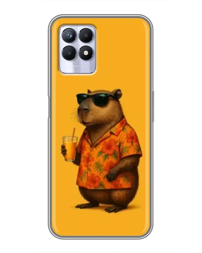 Чехол для Realme 8 Pro с картинкой «Капибара на отдыхе»