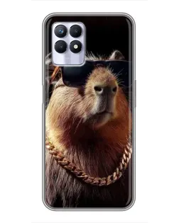 Чехол для Realme 8 Pro с картинкой «Капибара золотая цепь»