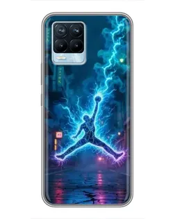 Чохол для Realme 8 з картинкою «Jordan Gold Jumpman»