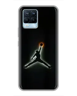 Чохол для Realme 8 з картинкою «Jordan Gradient Logo»