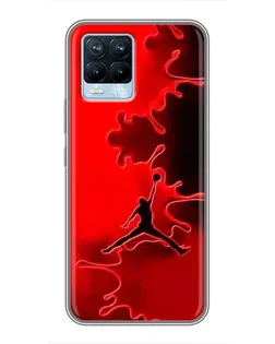 Чохол для Realme 8 з картинкою «Jordan Red Smoke»