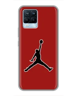 Чохол для Realme 8 з картинкою «Jordan Red Back»