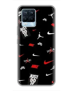 Чохол для Realme 8 з картинкою «Nike Mix Pattern»