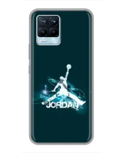 Чохол для Realme 8 з картинкою «Jordan Blue Fire»
