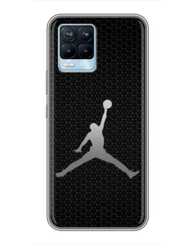 Чехол для Realme 8 с картинкой «Jordan Dark Carbon» Чехол для Realme 8 с картинкой «Jordan Dark Carbon»
