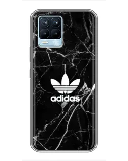 Чохол для Realme 8 з картинкою «Білий мармур Adidas»