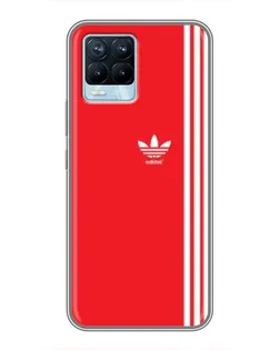 Чохол для Realme 8 з картинкою «Червоний мінімалізм Adidas»